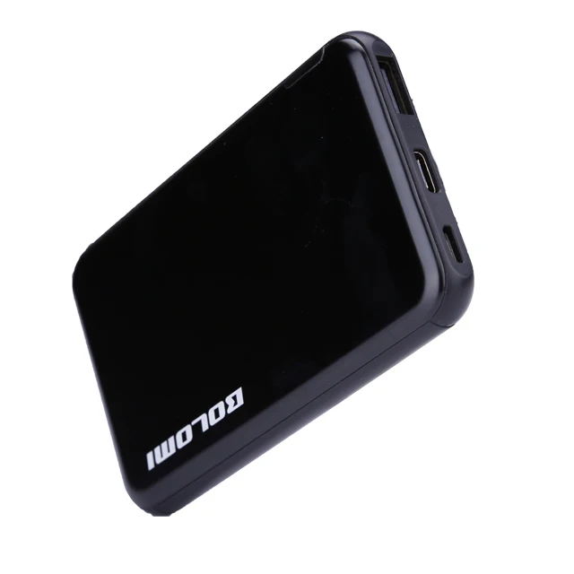 2020 New Arrivals Portable Powerbank Ultra-thin Polymer Custom Your Own Logo Mini Wireless Charger 5000 Mah Mobile Power Bank