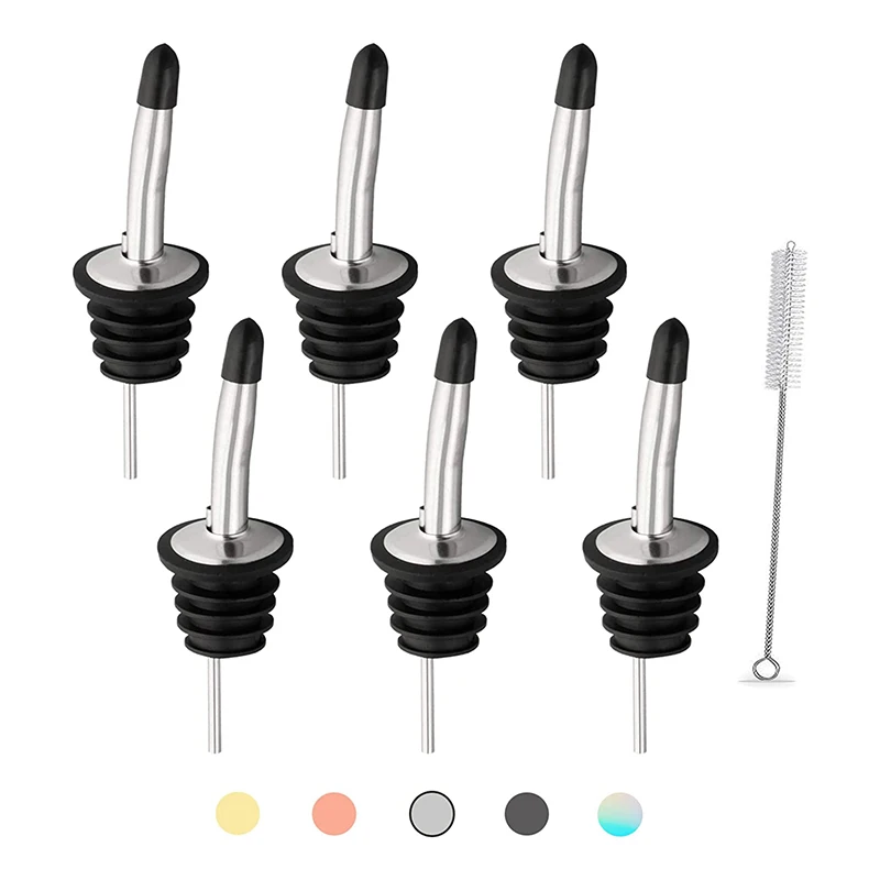 Olive Oil Syrup Vinegar Drink Alcohol Dispenser Stainless Steel Liquor Wine Bottle Speed Pourers For Spirits