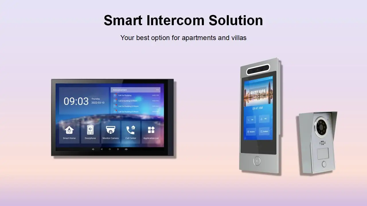 10' IPS Touch Screen Tuya Smart tablet with WiFi Bluetooth Android 10.0 Security System IP Video Intercom System