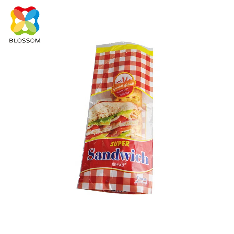 
Custom Printed Reusable Plastic Nylon Packaging Baguette French Bread Bag With Ties 
