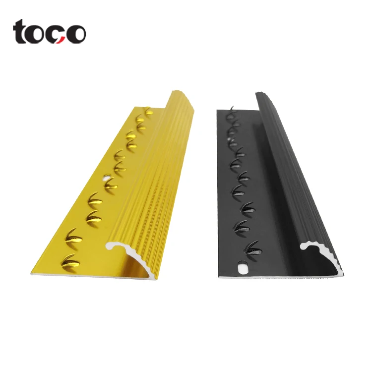 Toco Flooring accessories  aluminum carpet closing trimming Edge carpet transition strips Extrusion Profileing