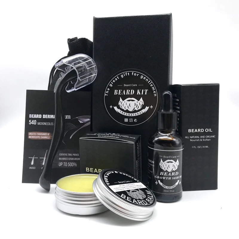 Лучшее решение для мужской красоты, набор для ускорения роста бороды, масло для ухода за бородой