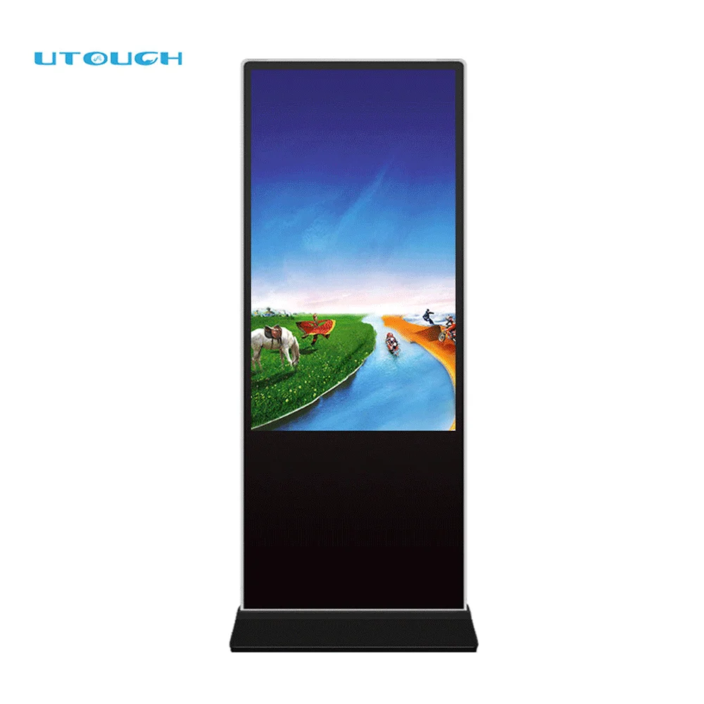Android & Wins LCD touch screen digital signage kiosk advertising player ecran publicite screen advertising for gallery