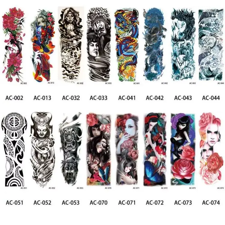 Full Arm Waterproof Temporary Tattoos Half Arm Shoulder Tattoo Extra Large Lasting Tattoo Stickers for Girls and Women