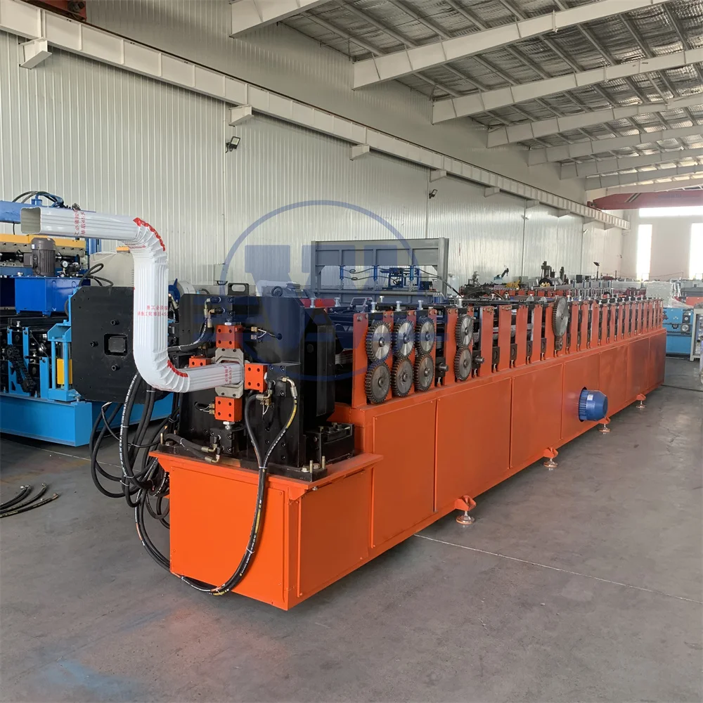 Buy Steel Making Exhaust Machine Equipment Water Gutter Pipe Tube Reducer Narrowing Integrated Downpipe Forming Machine