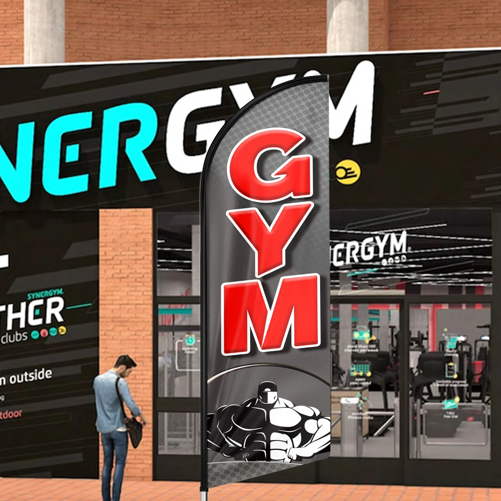 11ft Flying Sail Swooper Flag Outdoor Advertising Teardrop Sports Gym Yoga Bicycles Logo Beach Feather Banner Flag