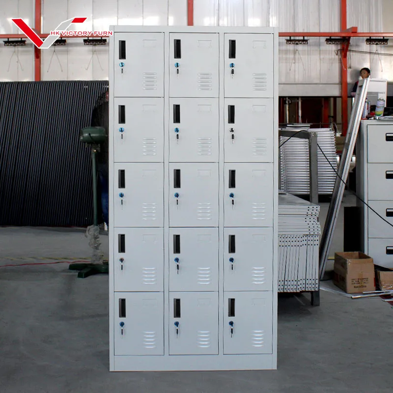 Hot Sale 15 Door Metal Gym or School or Changing Room Cabinet Steel Locker Storage Cabinet Locker