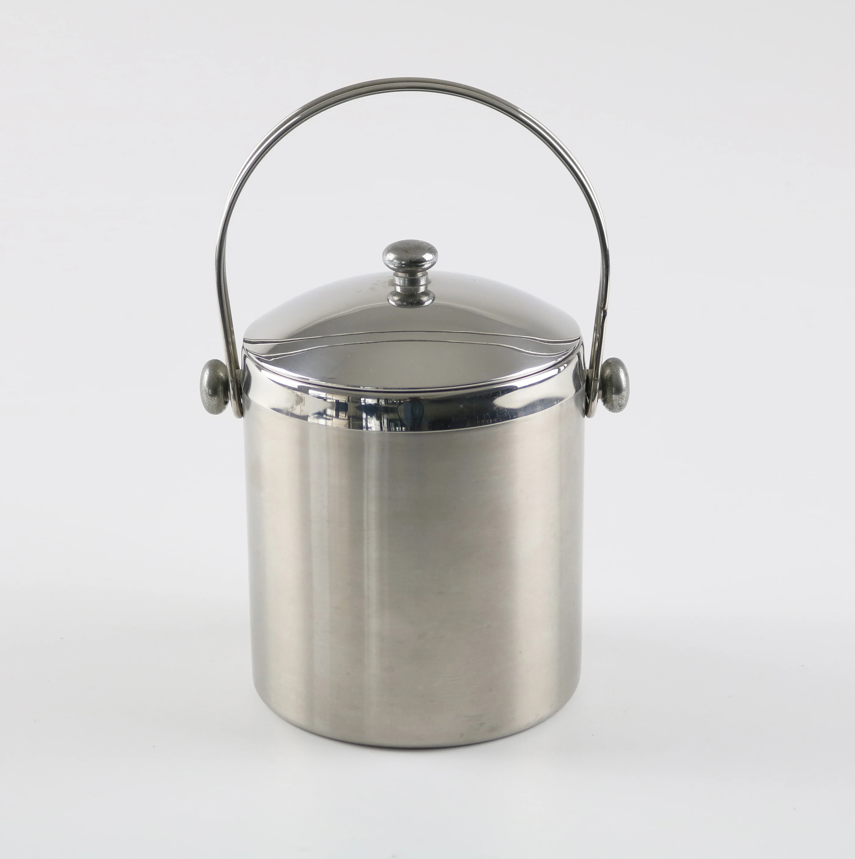 Double Wall Cylinder Chinese Wholesale Durable Stainless Steel Metal Container Champagne Wine Beer Holder Ice Cooler Bucket