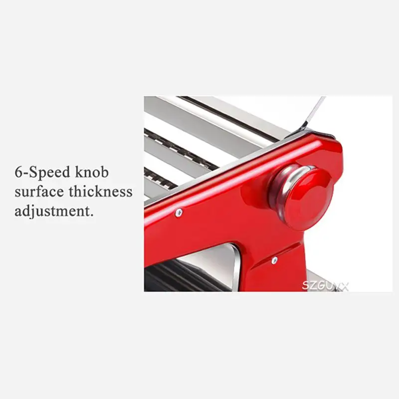 Stainless Steel Manual Pasta Machine with 9 Adjustable Thickness Settings, 2 Noodle Cutter, Suit for Homemade Spaghetti