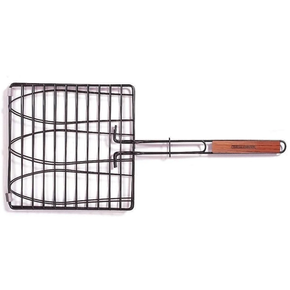 Hot Sale Quality Barbecue Tools Charcoal Rectangle Wire Grilling Basket For Bbq Vegetable Fish