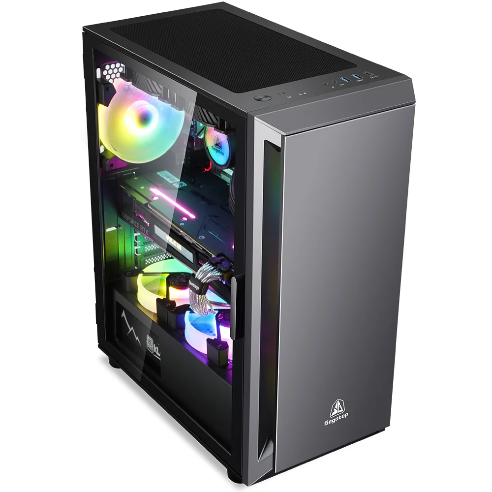 Segotep ATX Full Tower Computer case ARGB Lighting Pc Case High-end Gaming Case