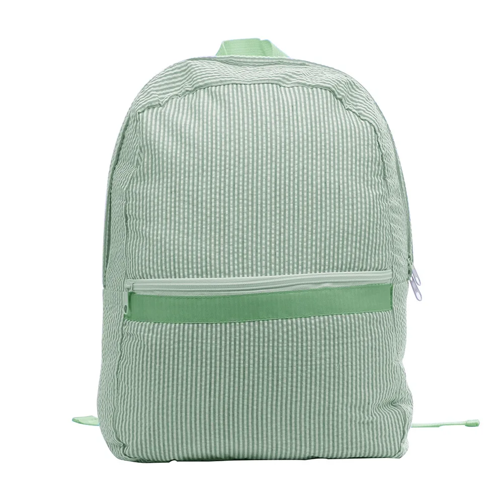Embroidered Customized Kindergarten Kids Seersucker Mini Toddler Backpack