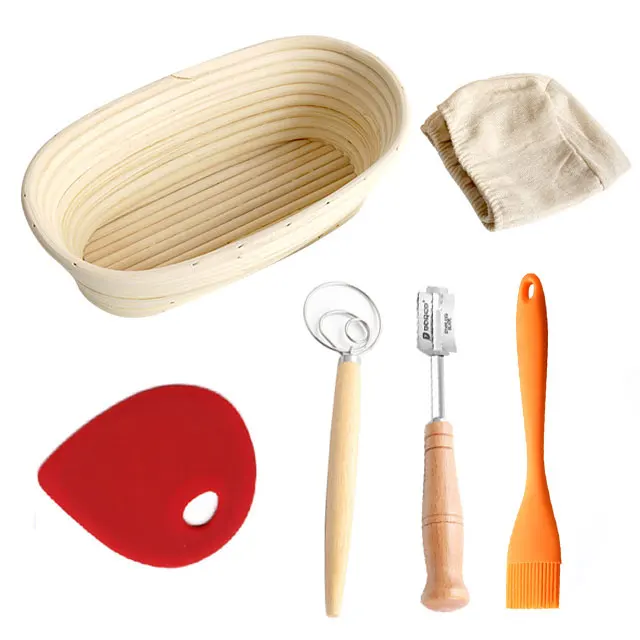 baking pastry equipment accessories supplies dough Bread proving bannetons rattan proof basket baking tool set for bake bread