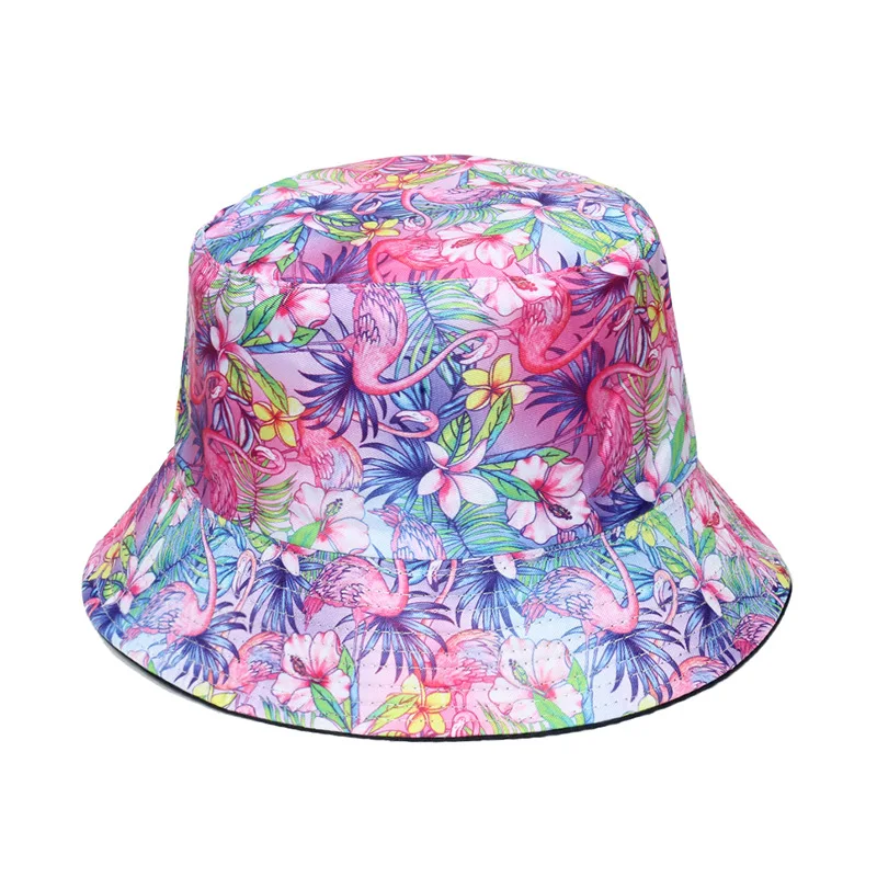 Two Side Bucket Hat One Side With Embroidery Logo On Front One Side With All Over Printed Logo Reversible Bucket hat for golfer