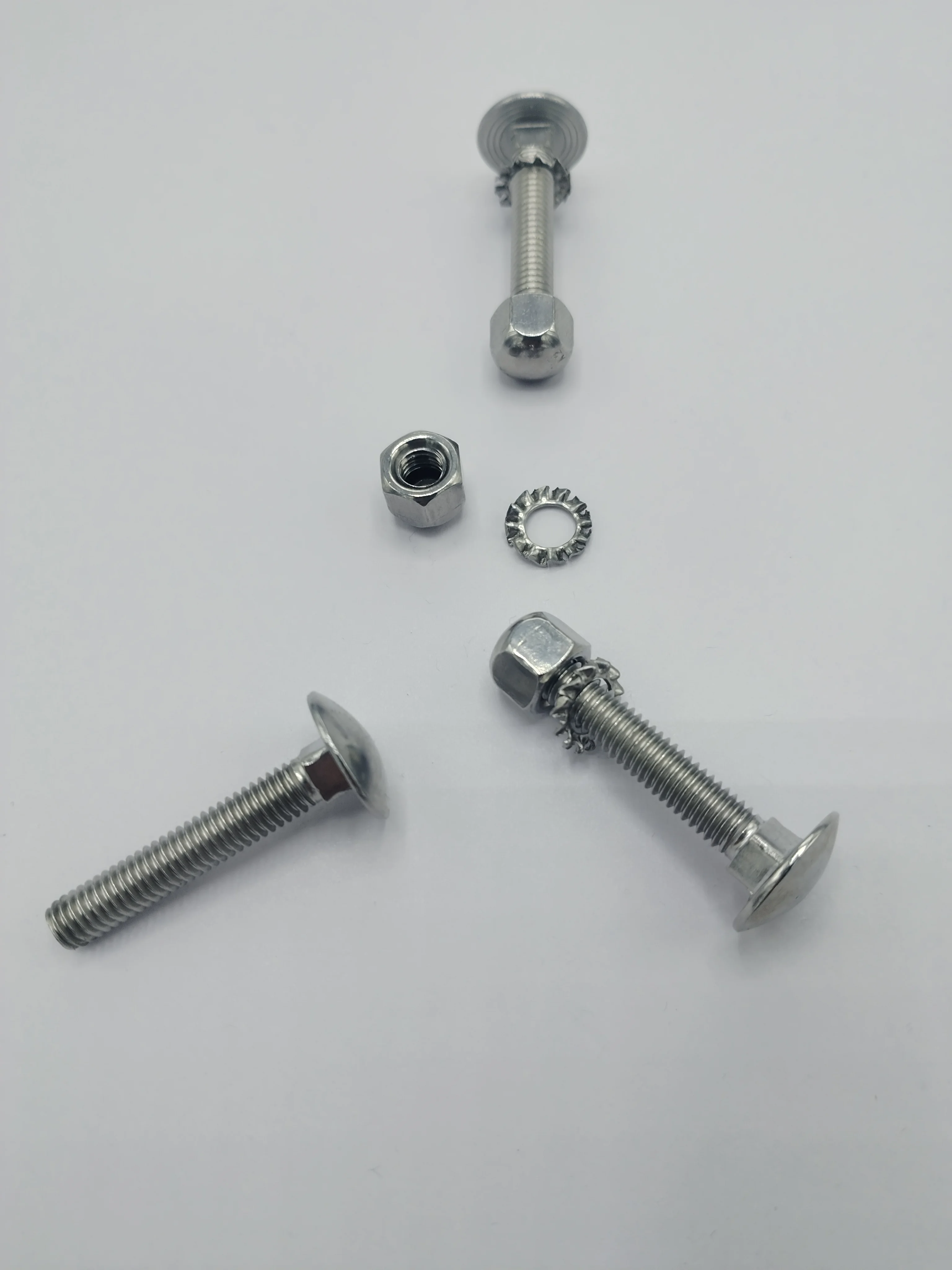 Custom Carriage Bolt M10 M12 Round Head Square Neck Black Zinc Plated Stainless Steel Carbon Steel Din603 Carriage Bolt