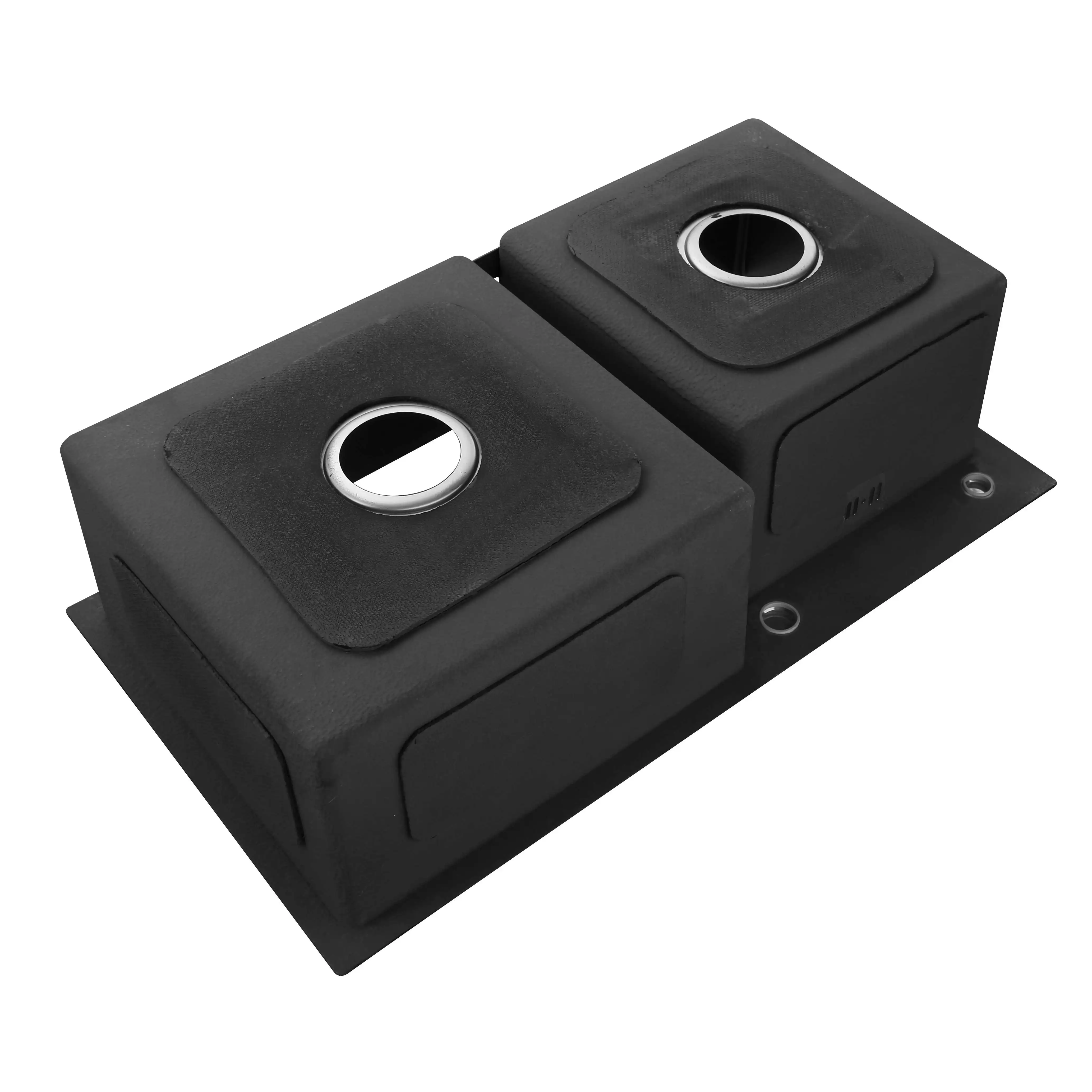 
Handmade Double Modern Kitchen Sink Suppliers Black Stainless Steel Sink For Kitchen 