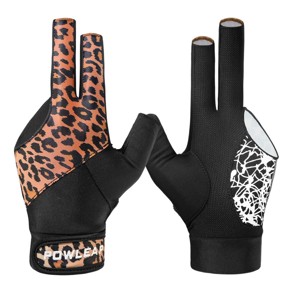 New Design Solid 3-Finger Snooker Gloves Plain Blank Billiards Sports Gloves for Men Women