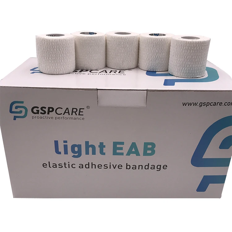 5cm*4.5m Multi Color Light EAB Tape Cotton Elastic Adhesive Bandage Hand Tear Athletic Sports Light Stretch EAB Tape Wholesale