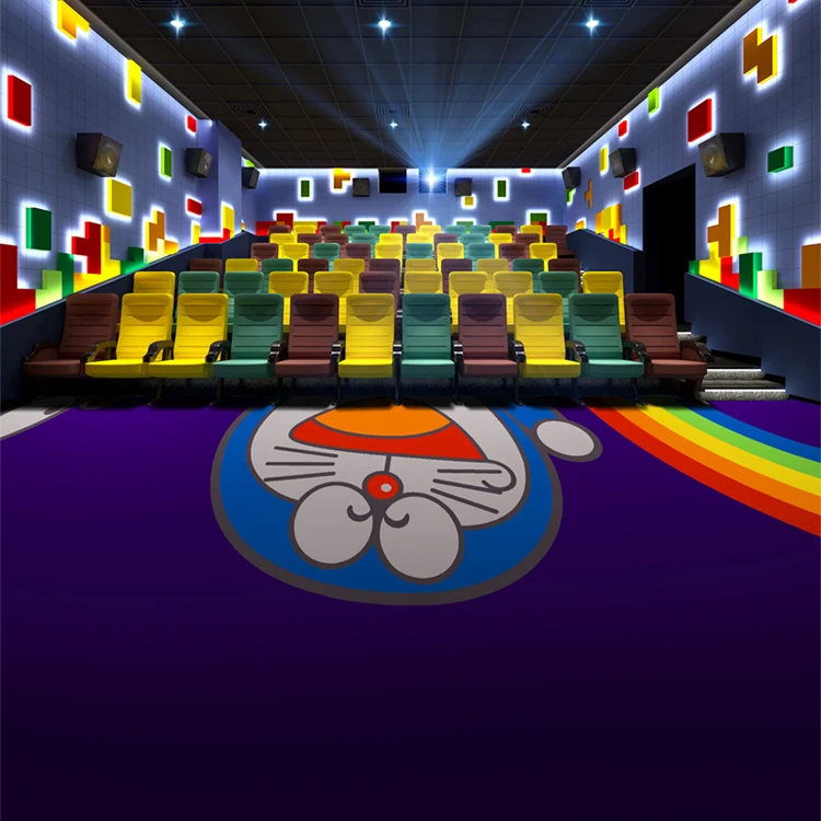 
High quality luxury fire-resistant cartoon cinema movie hall theater wall to wall carpet 
