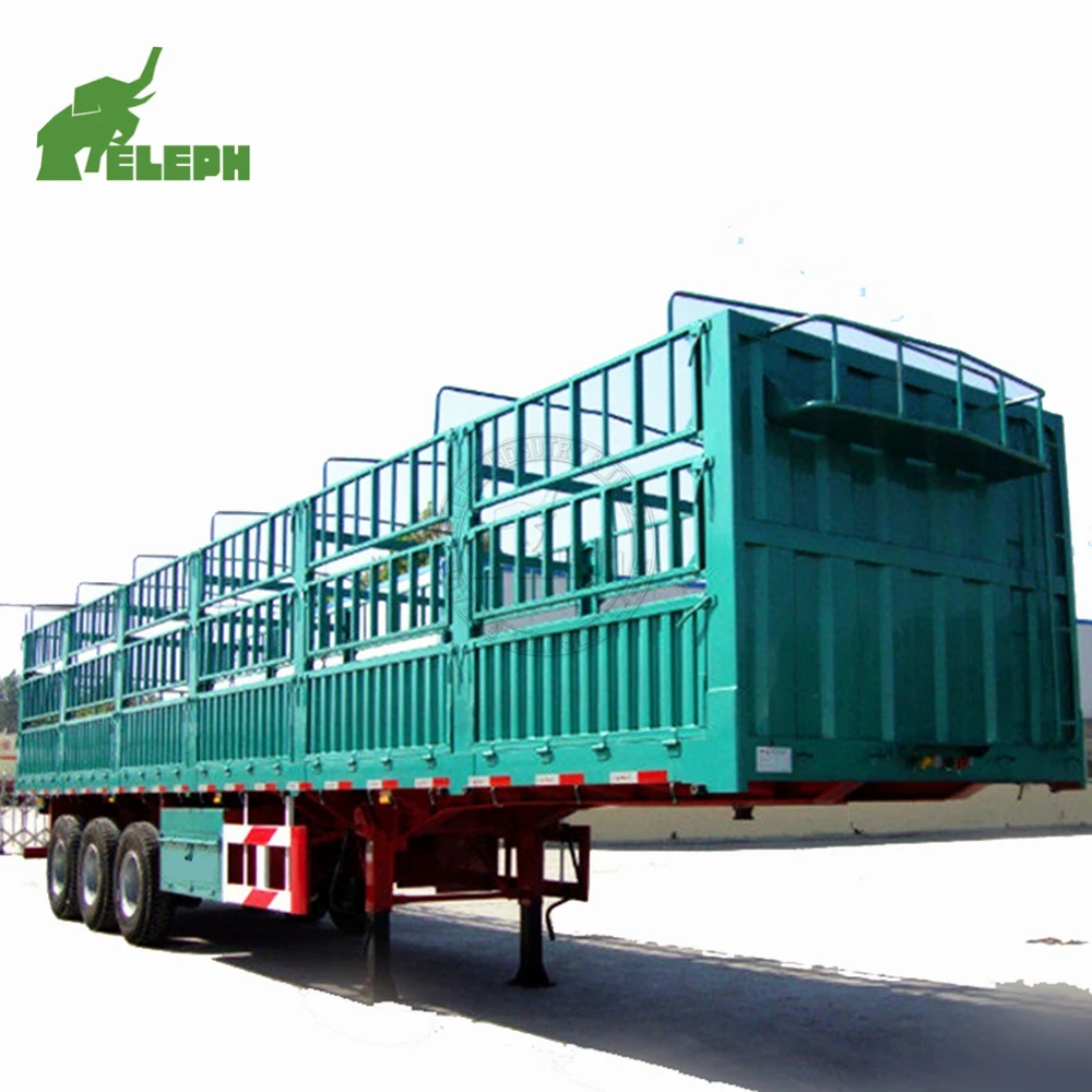 Making 3 Axles Cargo utility trailers Bar Store House Fence Semi Trailer for Sale(11)