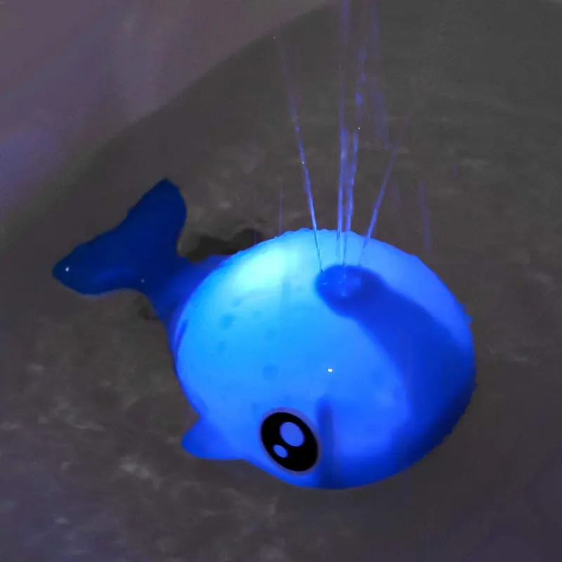Factory Summer Tub Toy Toddler Led Light up Kids Baby Whale Automatic Spray Water Bath Toys