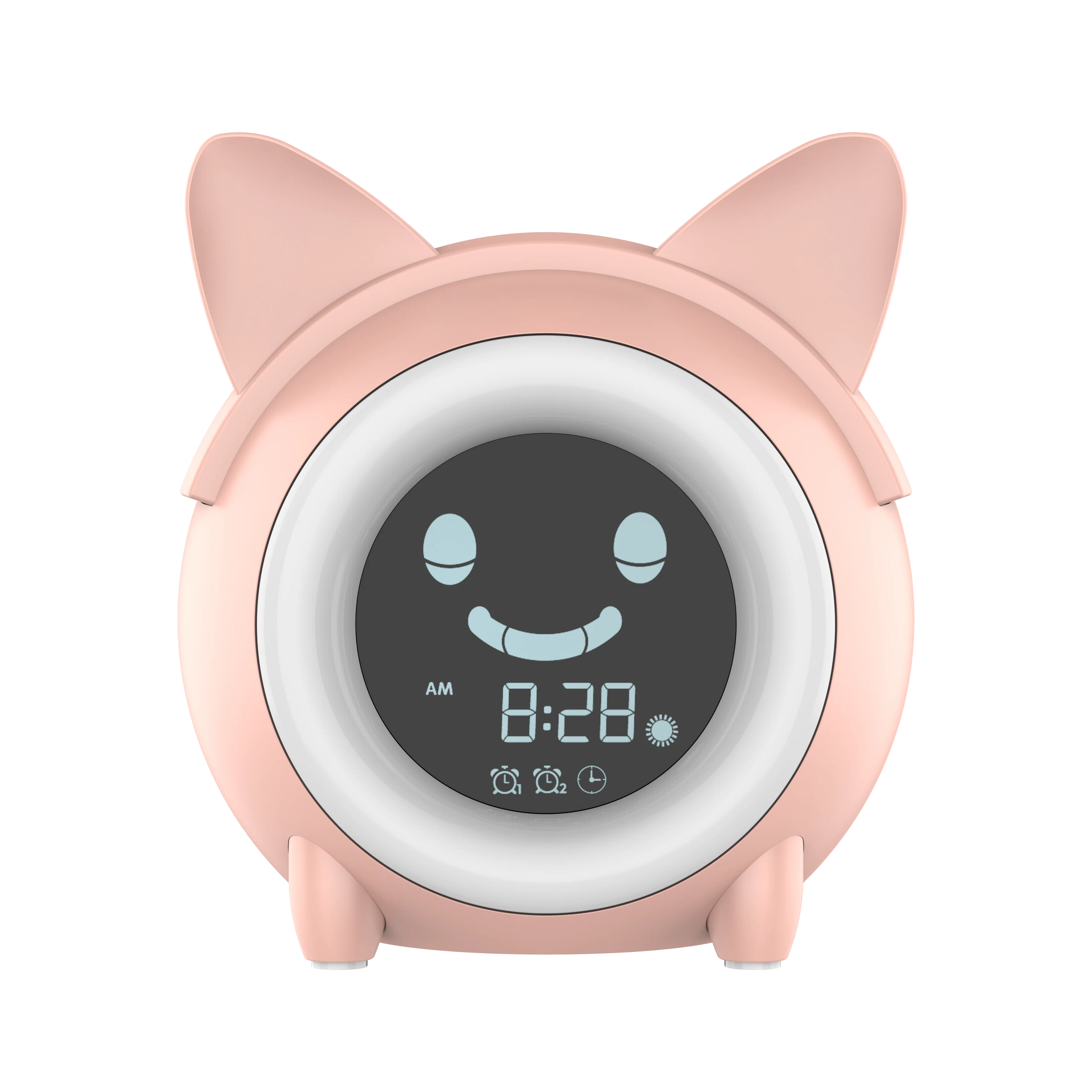 Ok to wake up sleep trainer kids alarm clock with lithium battery & night light & Nap timer & music play for bedroom