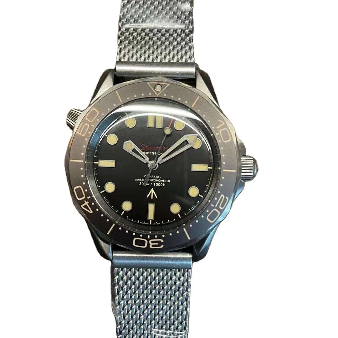 Customized Top Quality OMGS original brand  42mm 007 Titanium Case 8806 Movement 300M Free Leather Belt Luxury Waterproof Watch