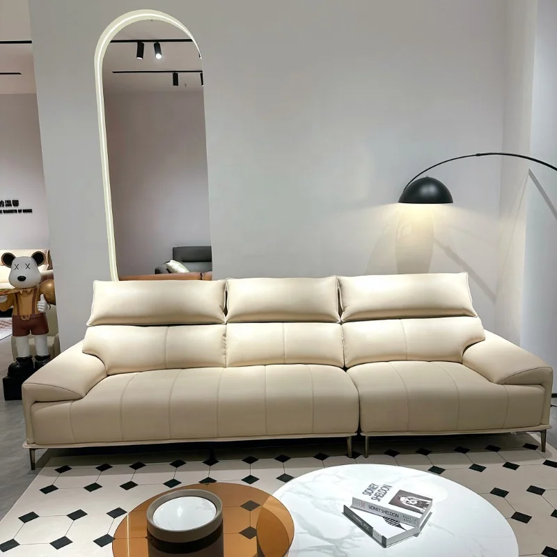 Home Decor Full Grain Genuine Vegan Leather Sofa