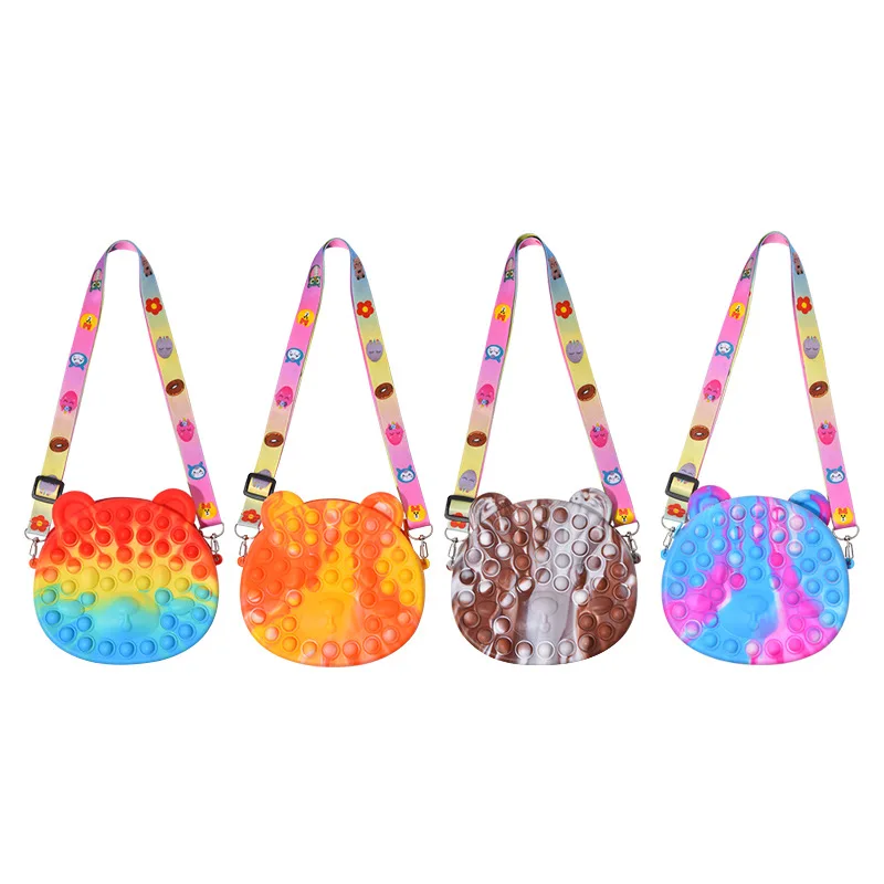 2021 New Silicone Push Bag HandBag Crossbody Handbag Beach Luxury Handbags Silicone Fidget Purse Toy it Popped Bag