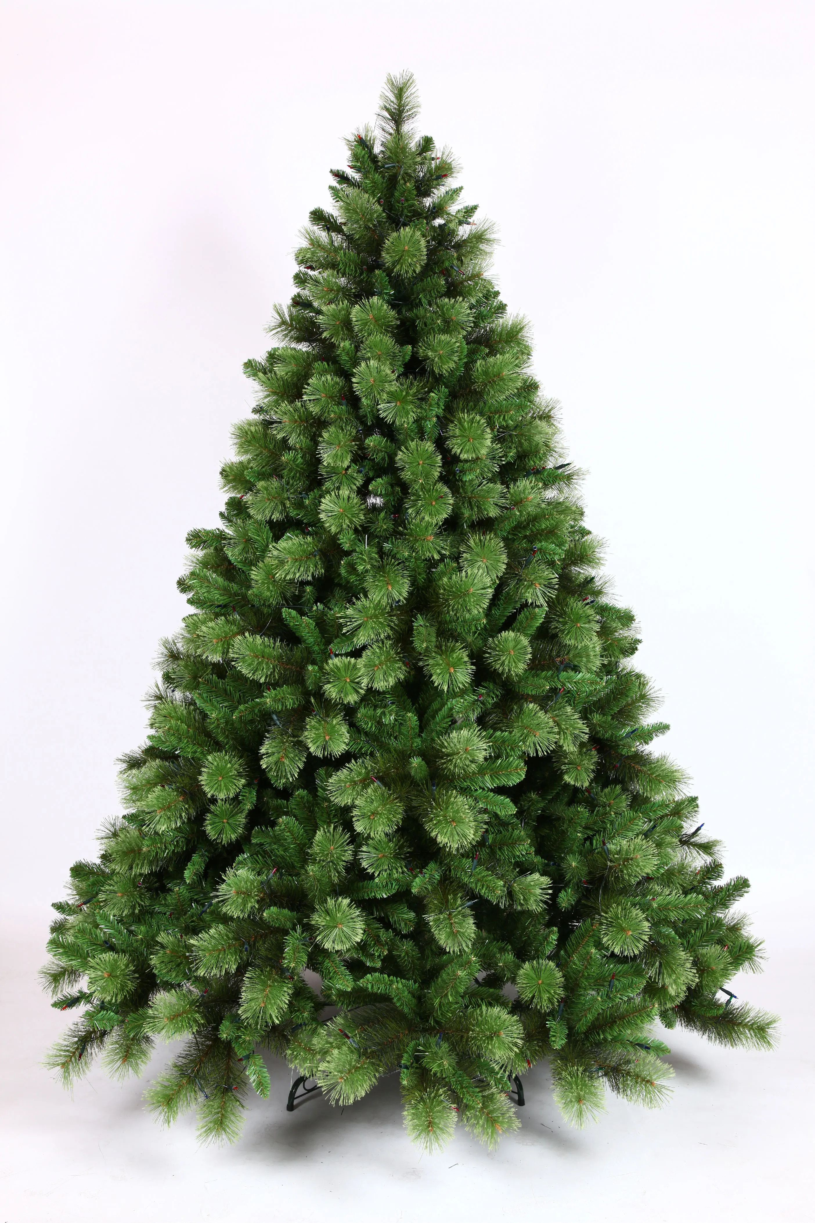 2024 Factory Price Prelit  Pine Needle Artificial Christmas Tree with LED Lights PVC  Material