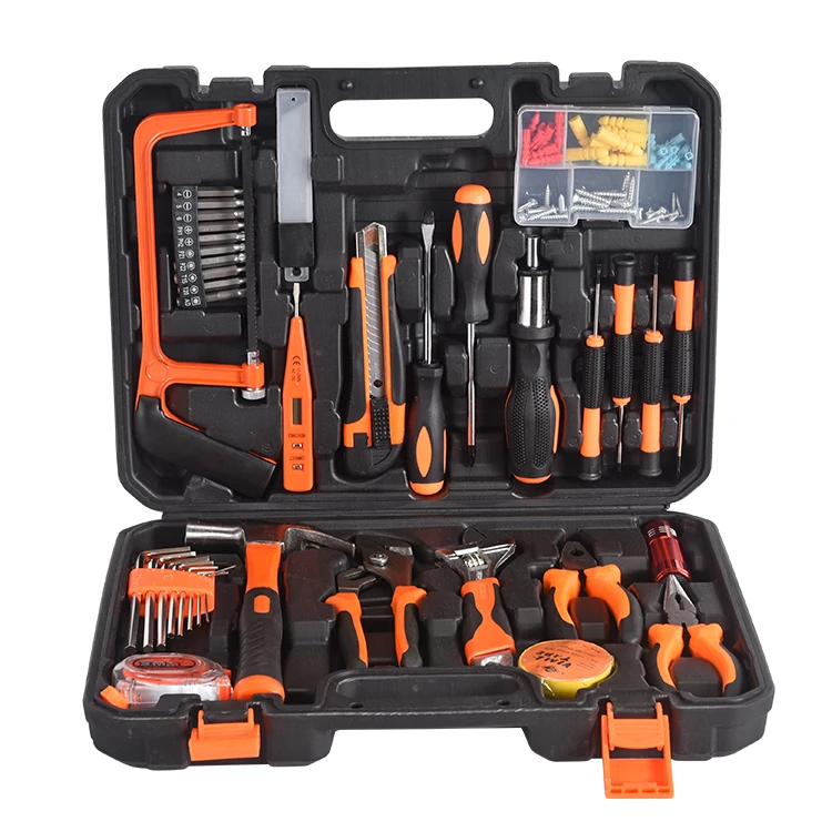 Home kit adjustable wrench screwdriver box manual tool set hardware kit