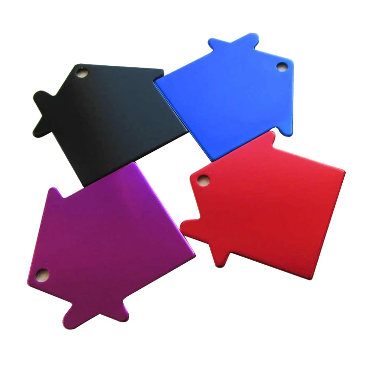 custom anodized blank metal mouse dog tags pet nameplates wholesale laser aluminium dog id tag pet cat pendant