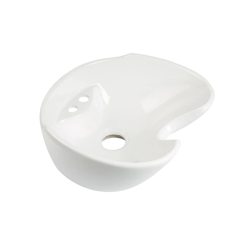 Beauty Hair Salon Equipment White and Black Ceramic Shampoo Chair Bowl Hair Sink Basin Saloon Hair Dressing Shampoo Basin