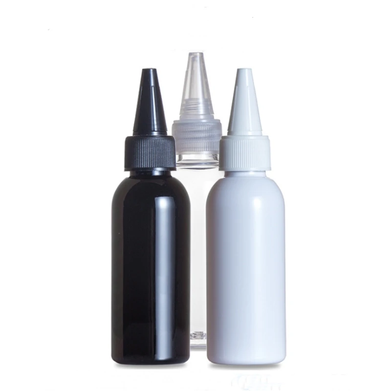 Wholesale 30ml 60ml 100ml 120ml 250ml Hair Oil Bottle Plastic Boston Squeeze Bottles with Twist Top  Cap