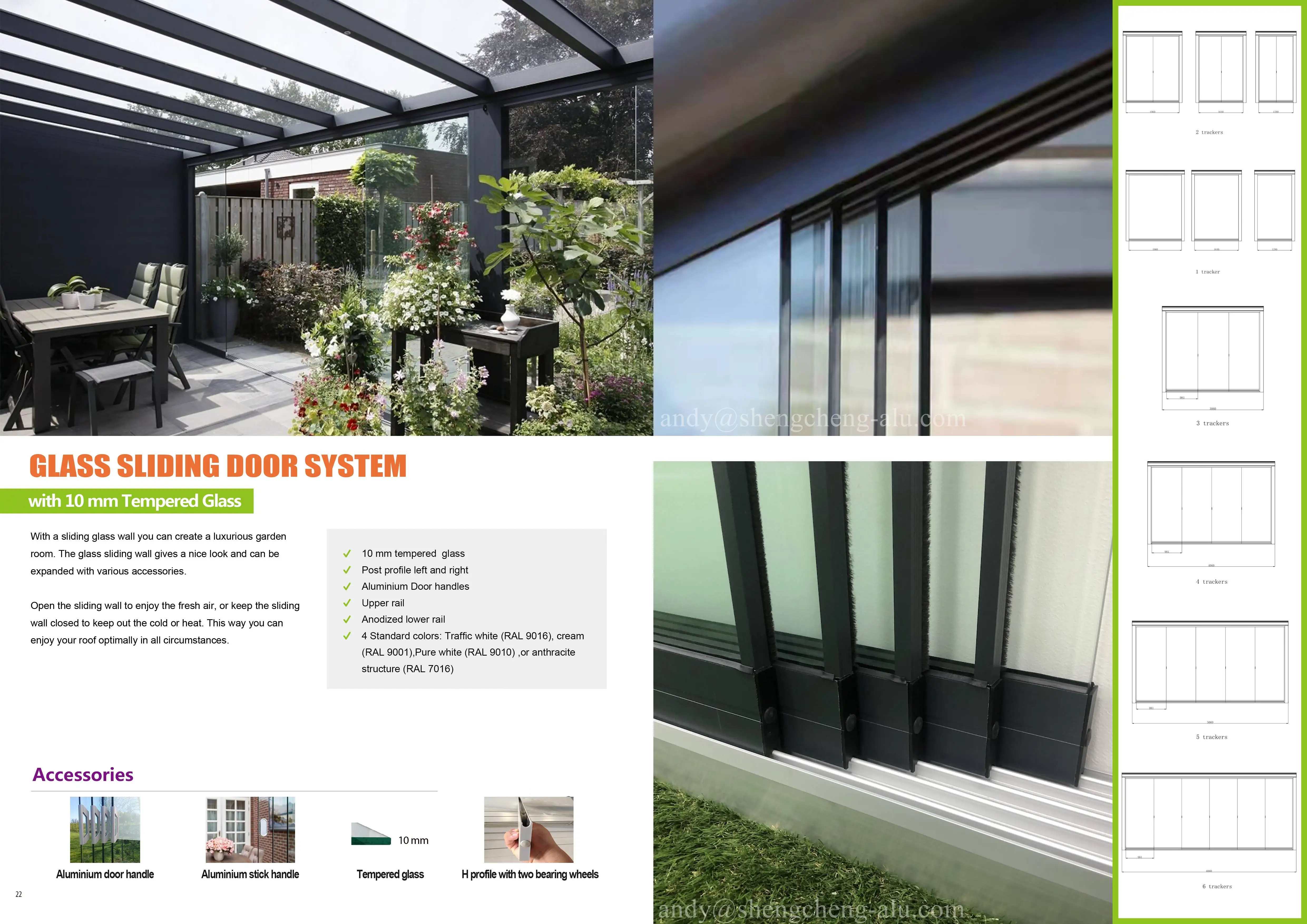 Garden Polycarbonate Roof Awning Aluminium Profiles Patio Cover Balcony Patio Cover for terrasoverkapping