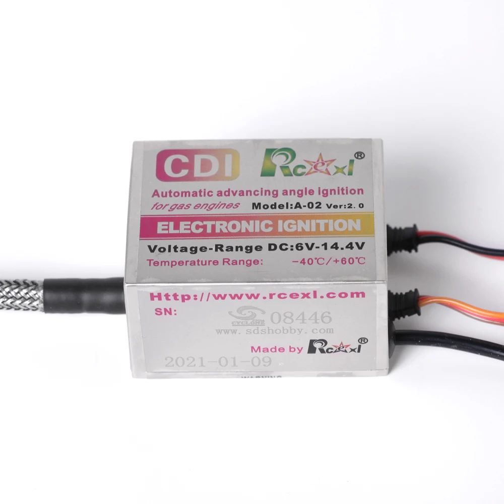  Rcexl одноцилиндровый CDI зажигание CM6 10 мм 90 градусов для двигателей DA35 (A-02 6-14 4