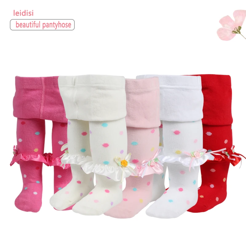 Cute jacquard lace pantyhose baby leggings girl pantyhose baby nonslip pantyhose