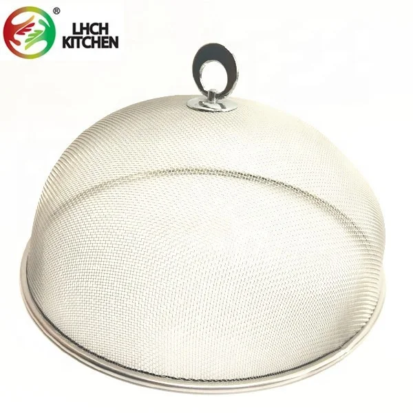 Крышка для пищевых продуктов, купольная крышка из нержавеющей стали, сетчатая Крышка для посуды, купольная крышка для овощей, фруктов, еды