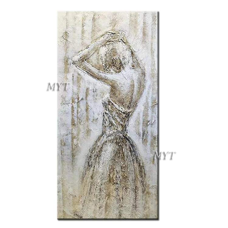 100% ручная работа, 3D картина, красивая девушка, искусство на стену, картина маслом, Обнаженная фигурка, искусство на холсте