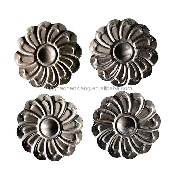 cast steel leaves forged steel elements metal accessories stamping steel flowers