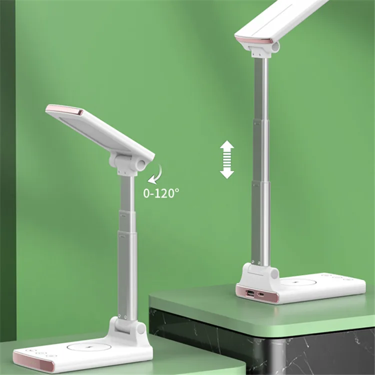 Modern desk light Foldable high quality 15W led desk lamp with wireless charger for iPhone 13