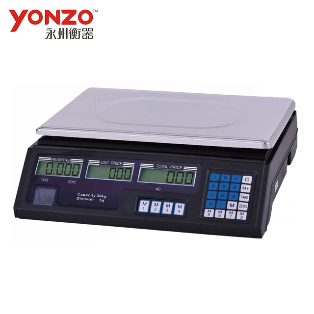 ACS 30 electronic digital price computing and weighing scale for supermarket