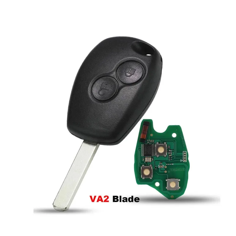 Remote Key Shell for RENAult Kangoo II Clio III Dust Collector Modus Twingo Dacia Logan 2 Buttons 433MHz PCF7947 Chip Heart Key