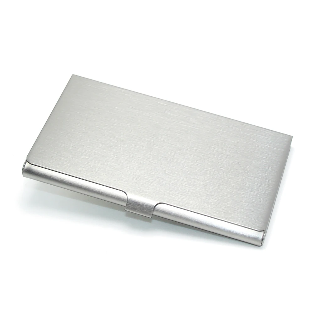 Advertising Specialty Business Gifts Metal Card Wallet Box Holder Silver Cross Credit Bank Stainless Steel Business Card Case