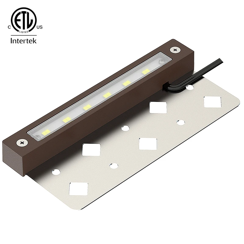 Outdoor Garden 12v 7 Inch 5W Step Fence Lights Low Voltage Led Hardscape Paver Lighting Railing Stair Landscape Wall Lamp