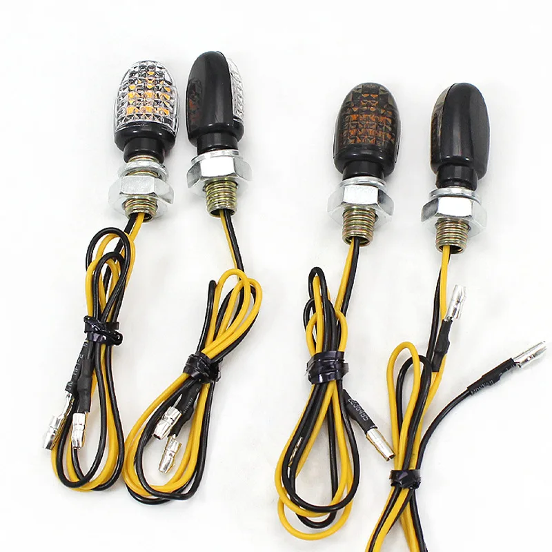 Mini Size 12V Amber Led  Turn Light Signal Round Motorcycle Indicators Halogen Motorbike  Indicator Flasher Blinker