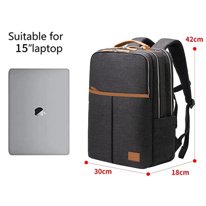 Big Storage Independent Design Safe Promotional Soft Belt Comfortable Men Business Backpack With Laptop Compartment