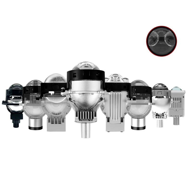 Wholesale Automotive Car Headlight 2 3.0 inch bi led Laser Projector Lens 9007 h4 h7 New Arrivals Fog Lens Lamp With Bracket