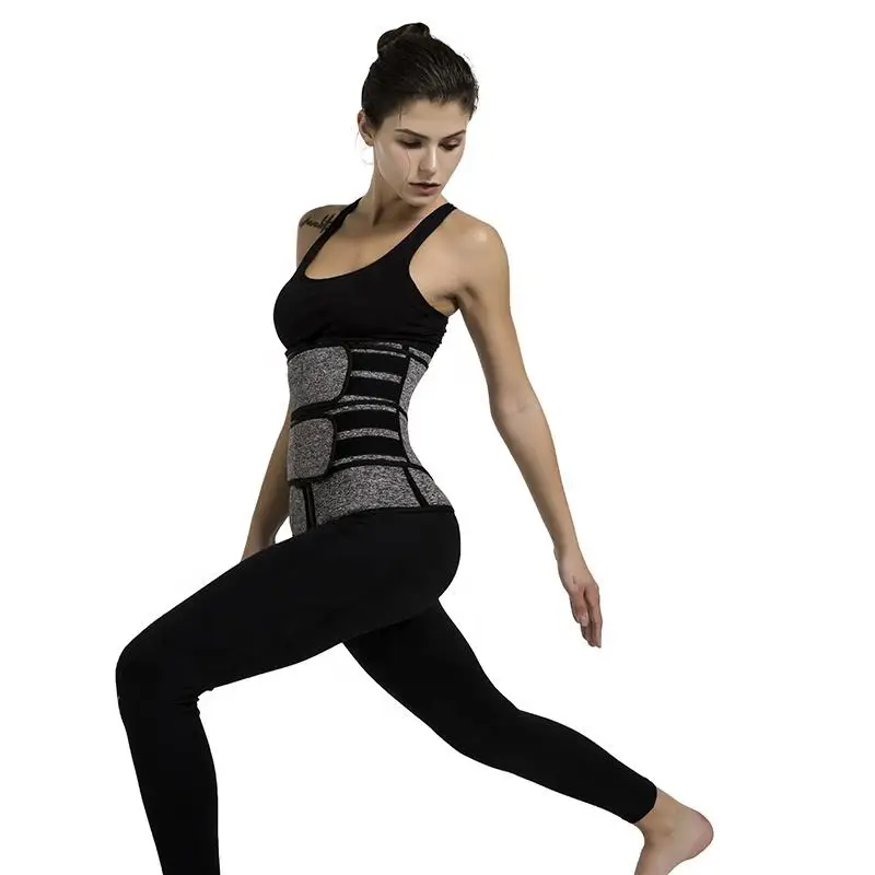 High Quality  Two Strap Black Double Belt Neoprene Waist Trainer Women Adjustable Waist Trainer