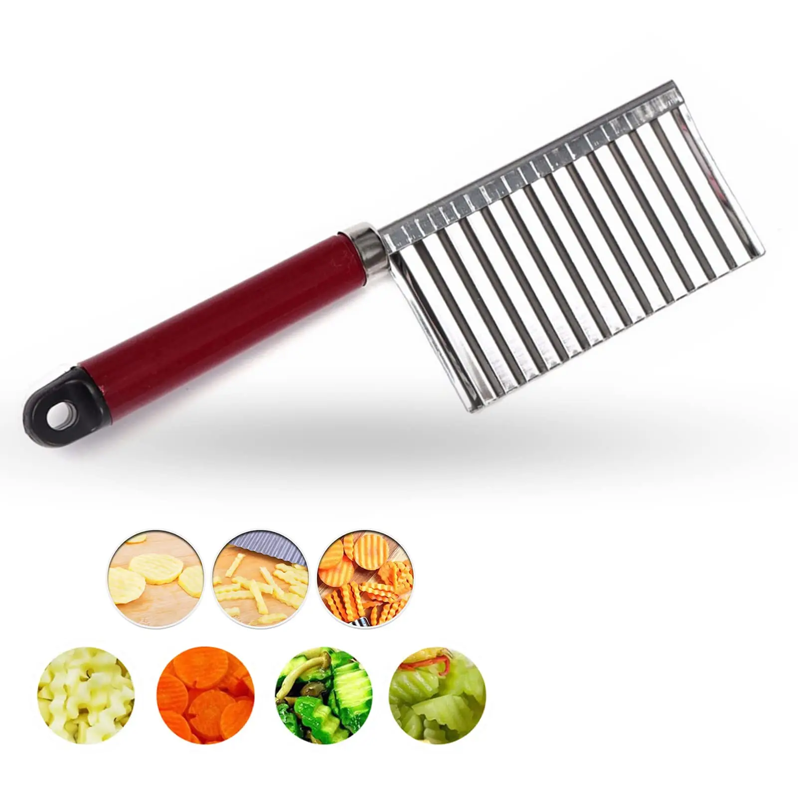 Hot sale Crinkle Cutter Knife Stainless Steel Cutting Tool for Potato Carrot Chip French Fry